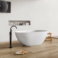 thumbnail image 1 of MEDUNJESS 59" Free Standing Bathtub, Stand Alone Tub Modern Luxury Soaking Tub, Gloss White, 1 of 8