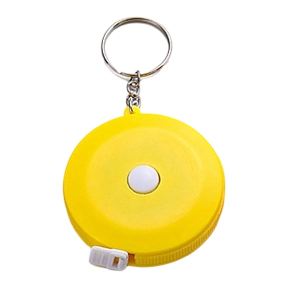 59 Inch/1.5M Waterproof Fish Ruler, Automatically Retractable Keychain Tape Measure, Mini Measuring Tape for Body Sewing Cloth Furniture Height, Smooth Without Jamming, YMMB Yellow