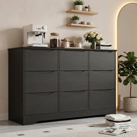 Deep Storage Locker Small Wooden Drawers Wooden Box with Drawer Black - Walmart.com