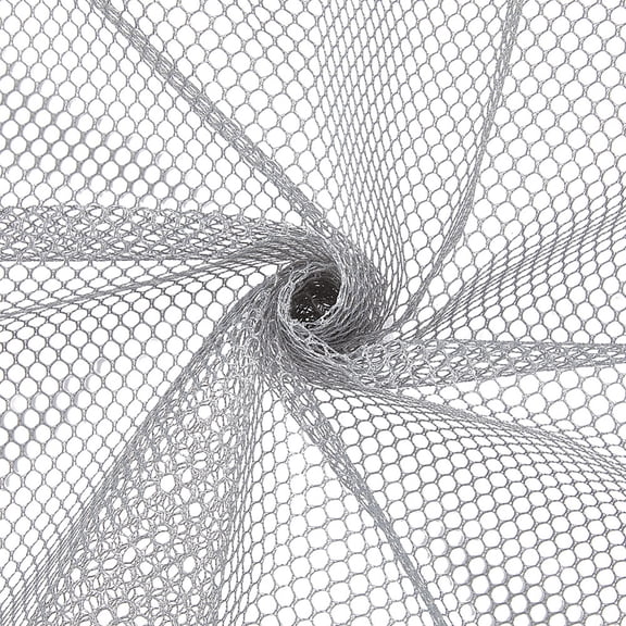 59 Inch Gray Netting Mesh Fabric Weave Net Fabric by The Yard Polyester Voile Breathable Solid Soft Fishnet Sheer Tulle Cloth for making