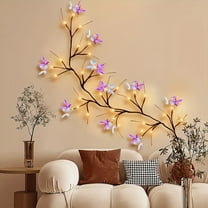 59 Inch LED Butterfly Branch Lamp with Artificial Vines for Wall Decoration