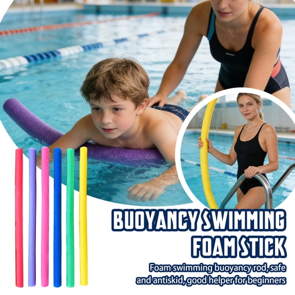 59-Inch Multi-Purpose Pool Floating Sticks for Summer Fun - Solid Core Pool Noodles, Heavy-Duty Foam Swim Noodles, 1 Count，Red