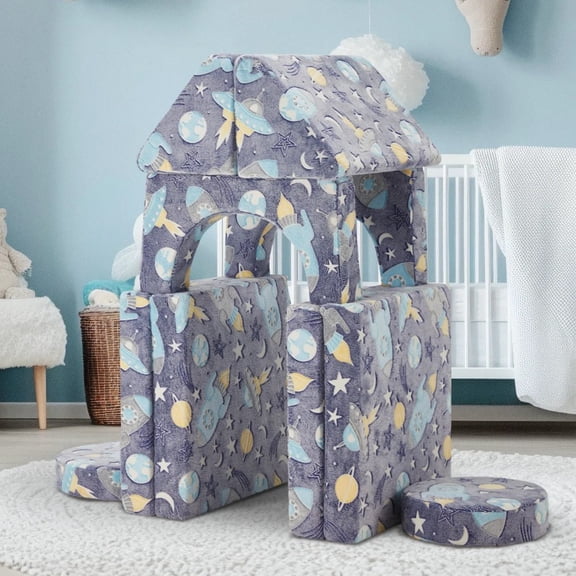 59" Kids Convertible Sofa Chair, Lightweight Foam Couch for Playroom, Bedroom, Gaming, Reading & Naptime