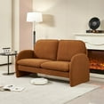 thumbnail image 1 of 59" Sherpa Fabric Loveseat Sofa for Living Room - Modern & Comfortable, 1 of 9