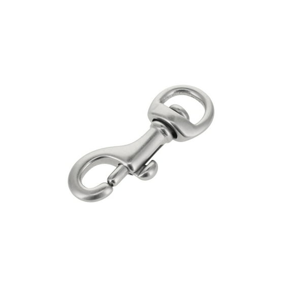 59 Nickel Matte, Swivel Bolt Snap, Solid Brass-LL, 3/8"