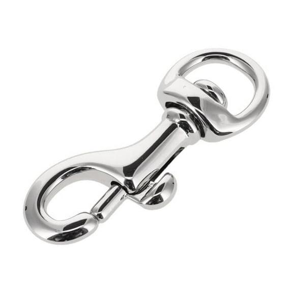 59 Nickel Plate, Swivel Bolt Snap, Solid Brass-LL, 3/8"