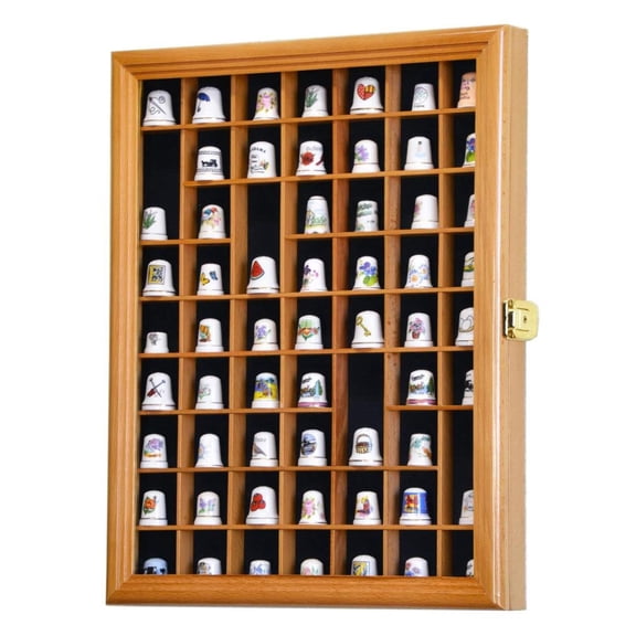59 Opening Thimble / Small Miniature Display Case Cabinet