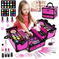 thumbnail image 1 of 59 Pcs Kids Makeup Kit for Girl, Washable Play Makeup Toys Set for Dress Up, Pretend Beauty Vanity Set with Cosmetic Case Birthday Toys for Girls 3 4 5 6 7 8 9 10 11 12 Years Old Kids Toddlers, 1 of 4