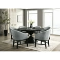 thumbnail image 1 of 59" Round Dining In Ebony Black With Gray Chairs & Table Base, 1 of 5