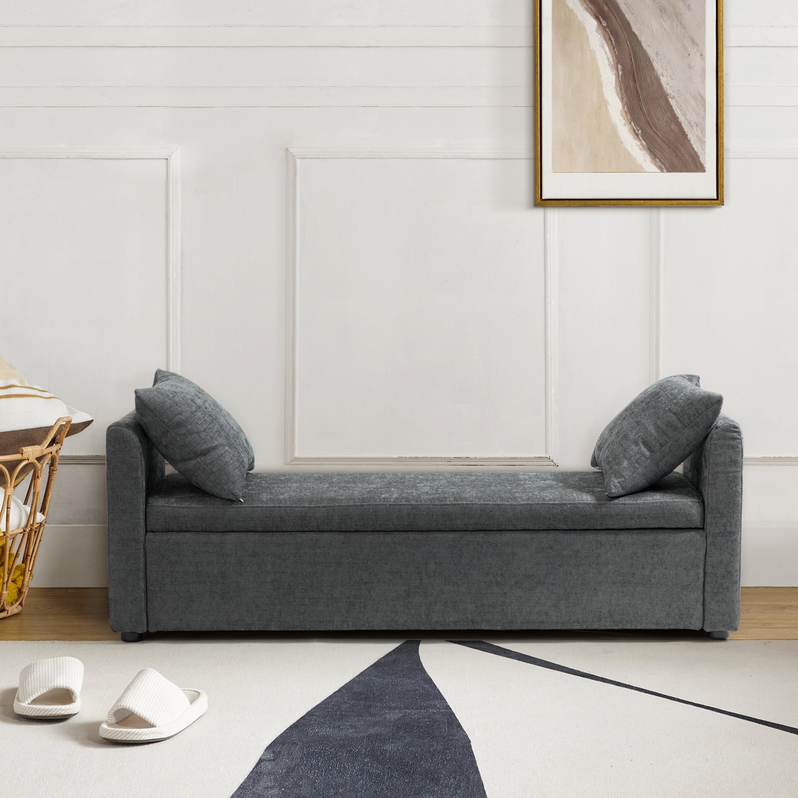 Bedroom bench online with back