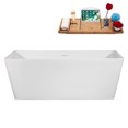 thumbnail image 1 of 59" Streamline B-272-57-BGM Soaking Freestanding Tub and Tray With Internal Drain in Brushed GunMetal, 1 of 10