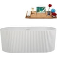 thumbnail image 1 of 59" Streamline B-280-63-BNK Soaking Freestanding Tub and Tray With Internal Drain in Brushed Nickel, 1 of 1
