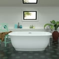 thumbnail image 1 of 59" Streamline N-10240-59FSWH-FM Soaking Freestanding Tub With Internal Drain, 1 of 3