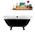 thumbnail image 1 of 59" Streamline N1120BL-BL Clawfoot Tub and Tray With External Drain, 1 of 13