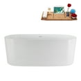 thumbnail image 1 of 59" Streamline N4560BL Soaking Freestanding Tub and Tray With Internal Drain in Matte Black, 1 of 11