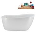 thumbnail image 1 of 59" Streamline N4940ORB Soaking Freestanding Tub and Tray With Internal Drain in Matte Oil Rubbed Bronze, 1 of 11