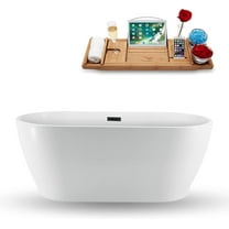 59" Streamline N880BL Freestanding Tub and Tray With Internal Drain