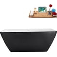 thumbnail image 1 of 59" Streamline NB6940BL Soaking Glossy Black Freestanding Tub and Tray With Internal Drain in Matte Black, 1 of 7