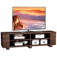thumbnail image 1 of 59" TV Stand Wooden Entertainment Media Center Storage Console Walnut, 1 of 7