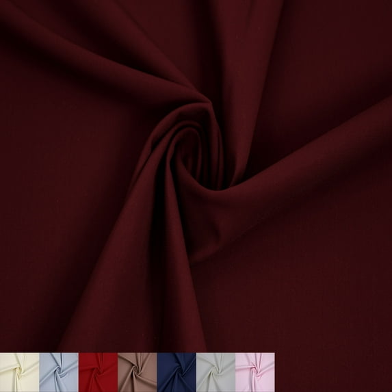 59" Wide Nylon Spandex Knit Fabric by the Yard - 165 GSM, Medium Weight, 4-Way Stretch, Soft - Apparel, Dresses, Swimwear, Athleticwear, Accessories & DIY- Burgundy