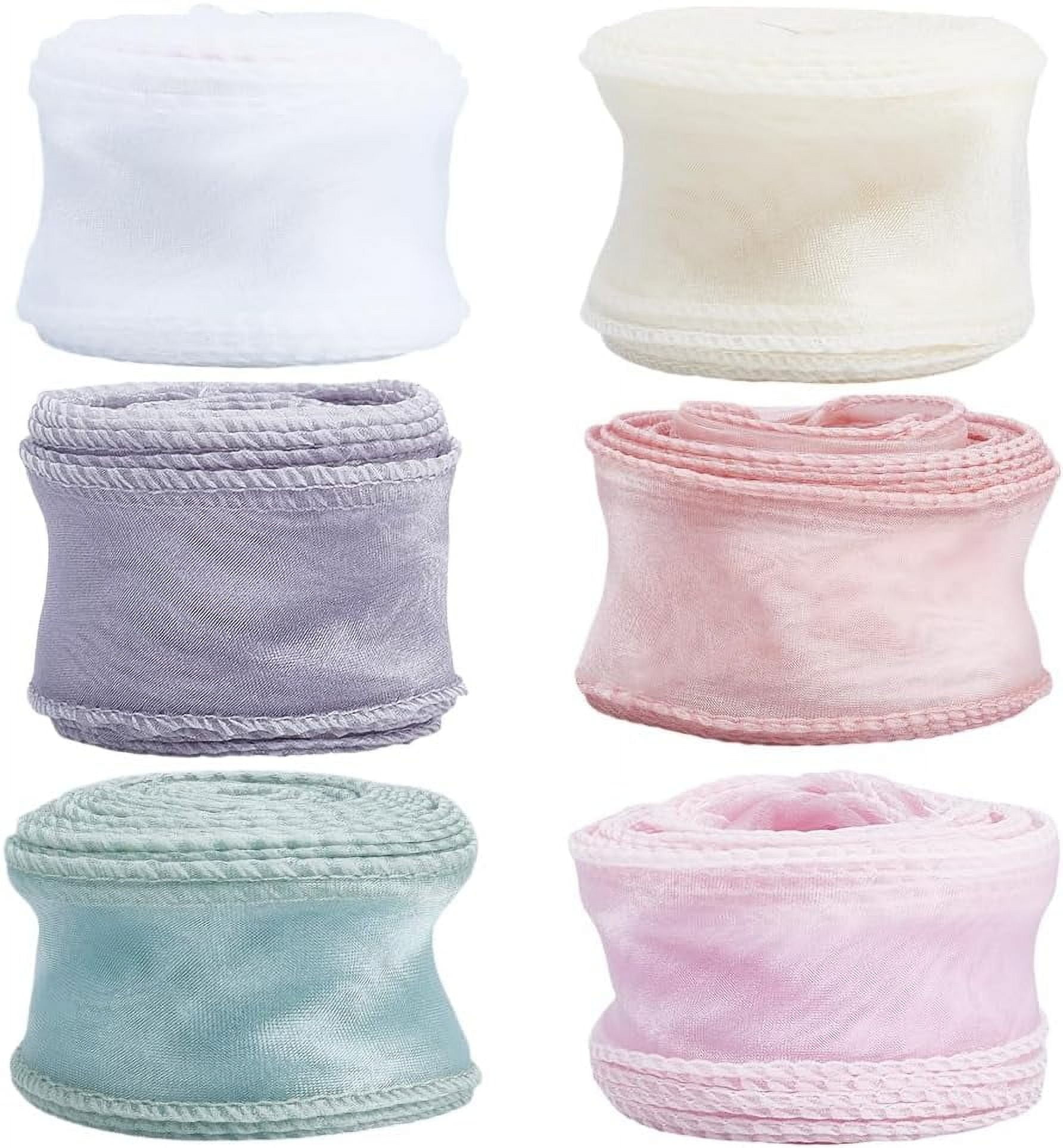 59 Yards 6 Colors Fishtail Organza Ribbon Sheer Wired Organza Chiffon ...