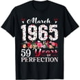 thumbnail image 1 of 59 Year Old Floral Made In March 1965 59th Birthday Women T-Shirt, 1 of 4
