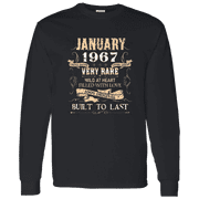 59 Years Old 59Th Birthday Legend Vintage January 1967 Bday Long Sleeve Shirt