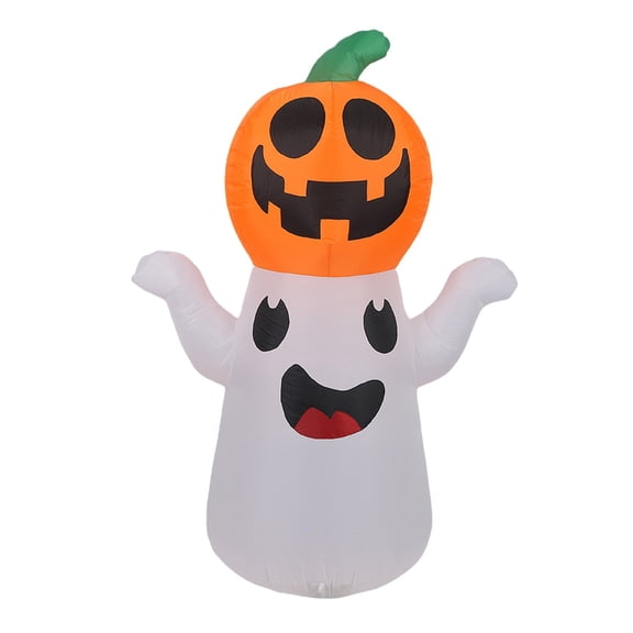 59 in. Halloween Spooky Ghost Pumpkins — Glowing Accents with Haunted Shadows, Halloween Decorations for Halloween Parties & Trick or Treat Nights — great for Haunted House Setups with spooky setups