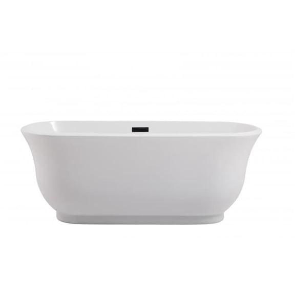 59 in. Soaking Bathtub in Glossy White - 67 x 25.5 x 17 in.