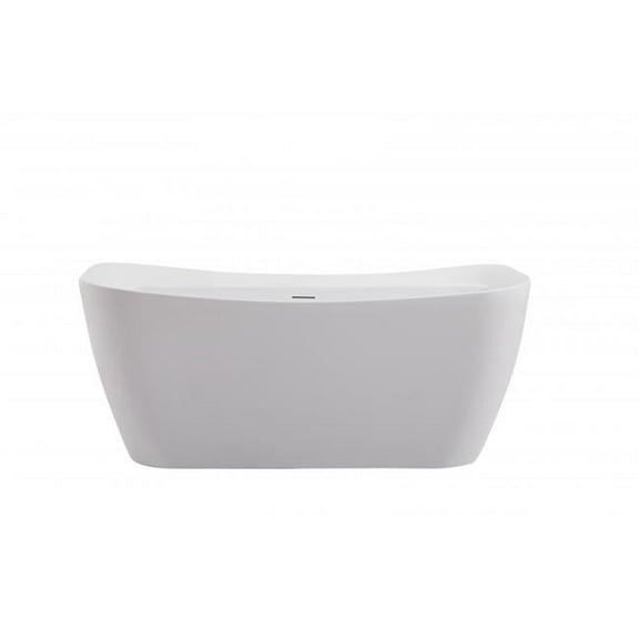 59 in. Soaking Bathtub in Glossy White - 67 x 25.5 x 17 in.