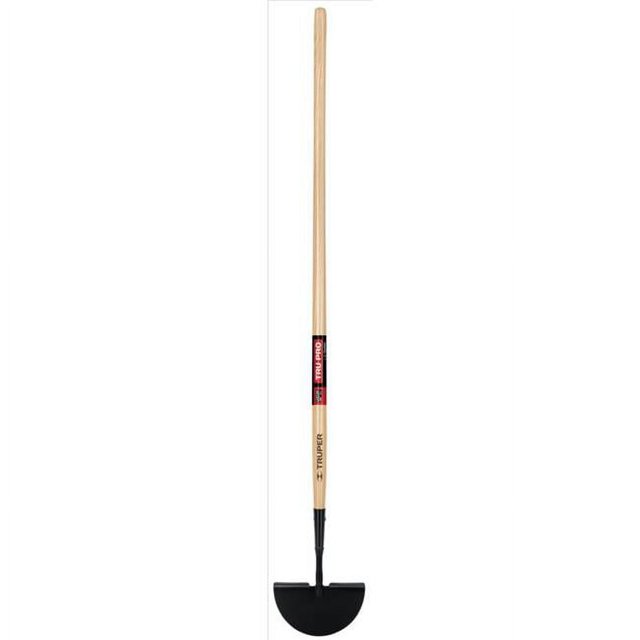 59 in. Tru Pro Steel Half Wood Handle Moon Edger, Brown