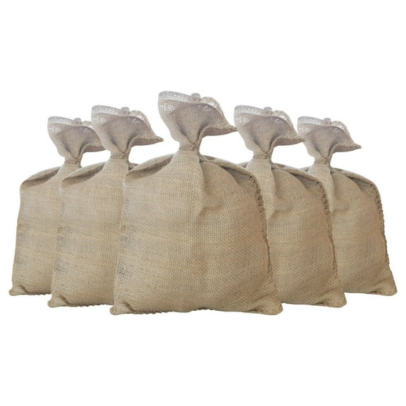 59 in. x 14 in. Burlap Sand Bags for Flood Water Barrier, Tent Sandbags, Erosion Control-Sand Not Included (5-Pack)