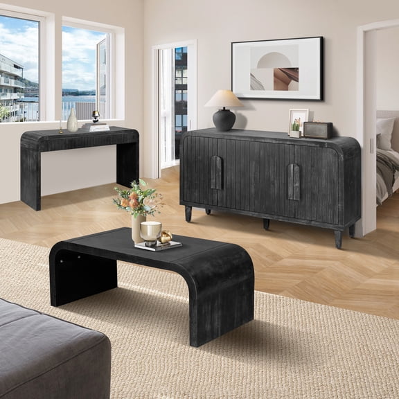 59 - inch Corner Table with Drawers for Entrance, Dining, and Living Rooms, Simple Assembly