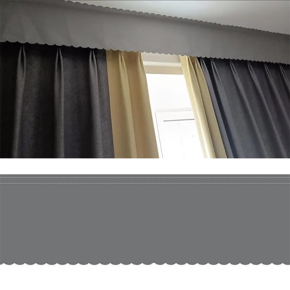 59 x 12.6 inch Portable Window Light Blocker, Topboutique Top of Curtain Blackout Panel, Easy Cut to Size & No Trace Removal for Bedroom Office Window