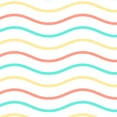 thumbnail image 1 of 59" x 2 Yards Precut Microfleece Fabric, 100% Polyester, Tropical Wavy Stripes Design, 1 of 4
