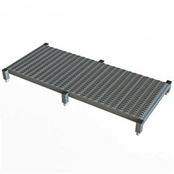 59 x 24 in. Adjustable Height Steel Work Platform - 5 to 8 in. - Gray
