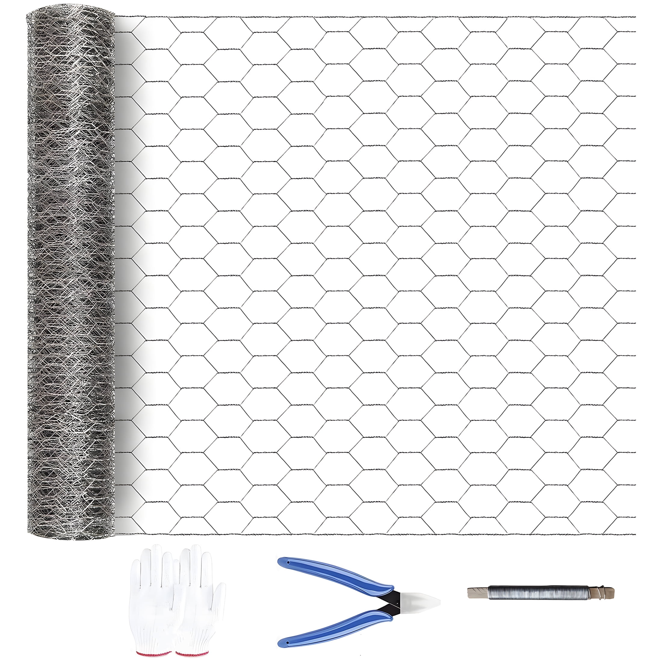 59" x 99ft Silver Galvanized Metal Hexagonal Chicken Wire Mesh,21-Gauge Rust-Resistant Wire for Garden Protection,Floral Arrangements and DIY Crafts