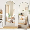 thumbnail image 1 of 64"x21" Arched Full Length Mirror Full Body Floor Mirror with Stand for Bedroom Cloakroom, Black, 1 of 6