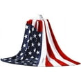 59"x79" American Flag Bed Sofa Blanket Couch Cover Luxury Super Soft