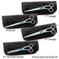 thumbnail image 1 of 5900 Diamond Series Grooming Shears 4 Piece Kit Professional Groomer Scissor Set, 1 of 8