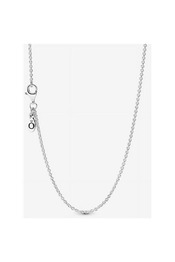 590412-90 Sterling Silver Chain Necklace for Women, Black - Adult