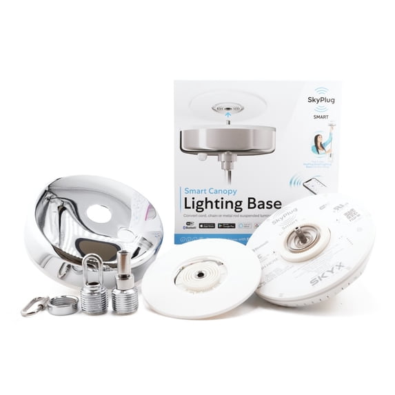 5912-CH SkyX SkyPlug Smart Plug & Play Lighting Base - Carina-Polished Chrome Finish