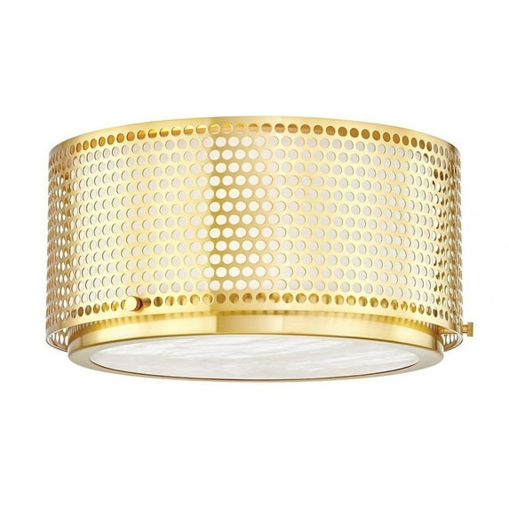 5914-AGB-Hudson Valley Lighting-Oracle - 2 Light Flush Mount-7 Inches Tall and 14 Inches Wide-Aged Brass Finish