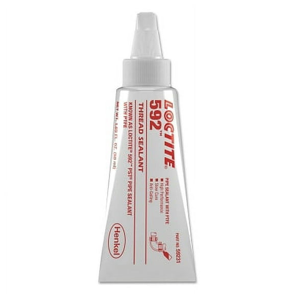 592 Pst Thread Sealant, Slow Cure, 50 Ml Tube, Opaque White | Bundle of 2 Tubes