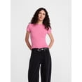 thumbnail image 1 of Scenario Women's Variegated Rib Tee with Short Sleeves, Sizes XS-XXXL, 1 of 6