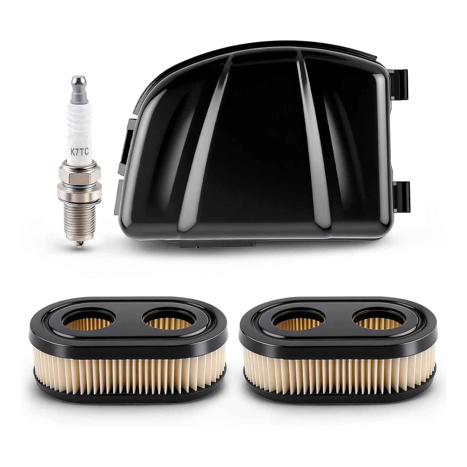 593260 Air Filter & 594106 Cover Replacement Parts Compatible With 650EXI 675EXI 625E Lawn Mower 104M05 103M02 09P702 093J02 Engines