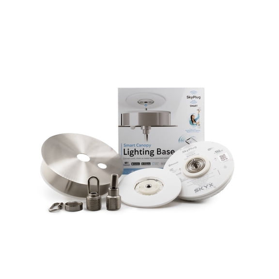 5934-BN SkyX SkyPlug Smart Plug & Play Lighting Base - Mira-Brushed Nickel Finish
