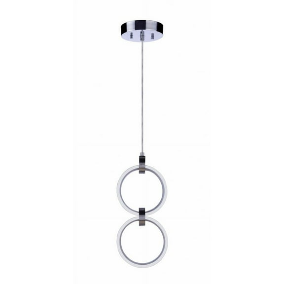 59392-CH-LED Craftmade Lighting Context - 10W LED Pendant In Contemporary Style-14.5 Inches Tall and 5.13 Inches Wide-Chrome Finish