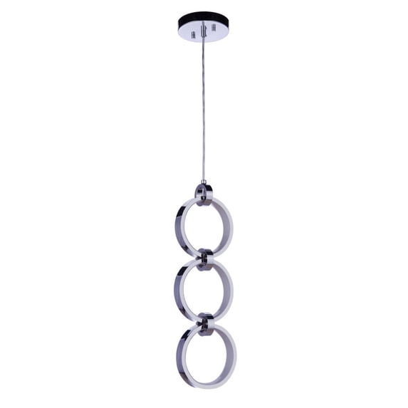 59393-CH-LED Craftmade Lighting Context - 15W LED Pendant In Contemporary Style-21 Inches Tall and 5.13 Inches Wide-Chrome Finish