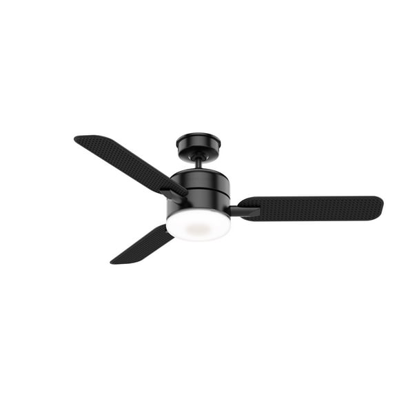 59428-Casablanca Fans-Paume - 3 Blade 9.4 Inch Ceiling Fan with Wall Control in Modern Style and includes 3 Motor Speed settings-Matte Black